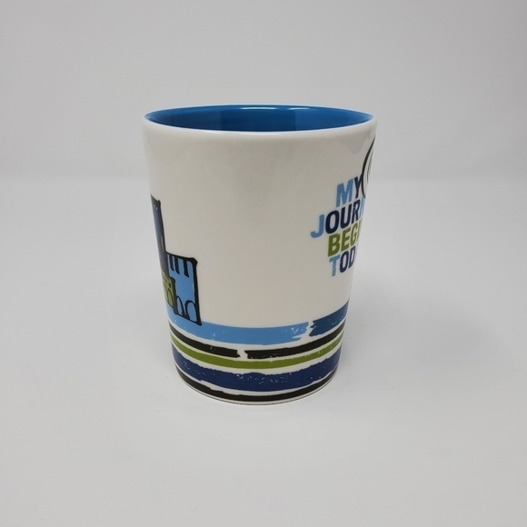 STARBUCKS COFFEE MUG BEVERAGE RETIRED MY JOURNEY BEGINS TODAY SCOOTER 2008 - Picture 3 of 8